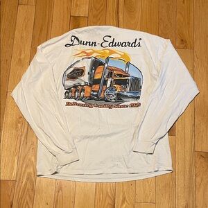 Gildan Cream Long Sleeve Shirt with Graphic Design